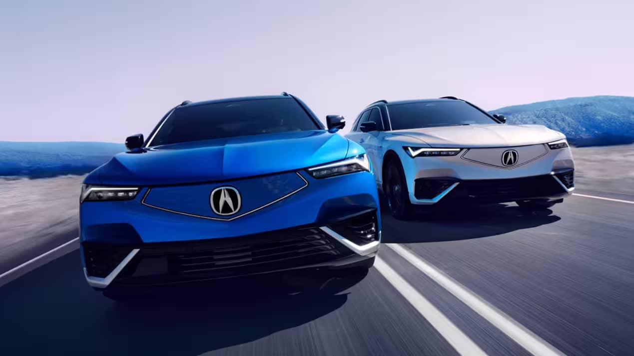 Blue and White 2024 Acura ZDX